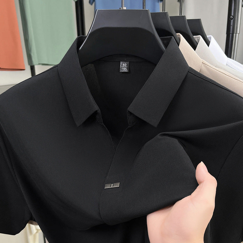 Men’s Black AeroKnit Polo T-Shirt