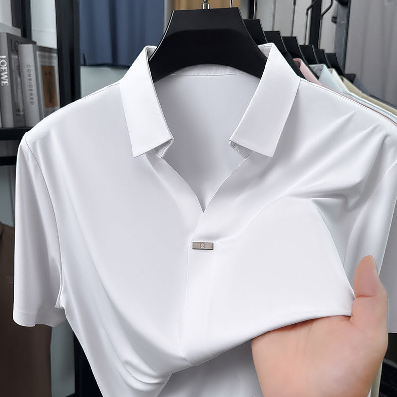 Men’s White AeroKnit Polo T-Shirt