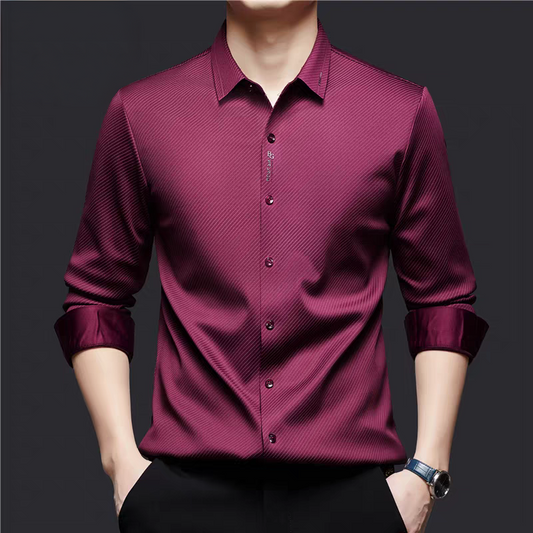 Crimson Veil Luxe Shirt