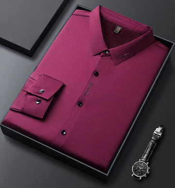 Crimson Veil Luxe Shirt