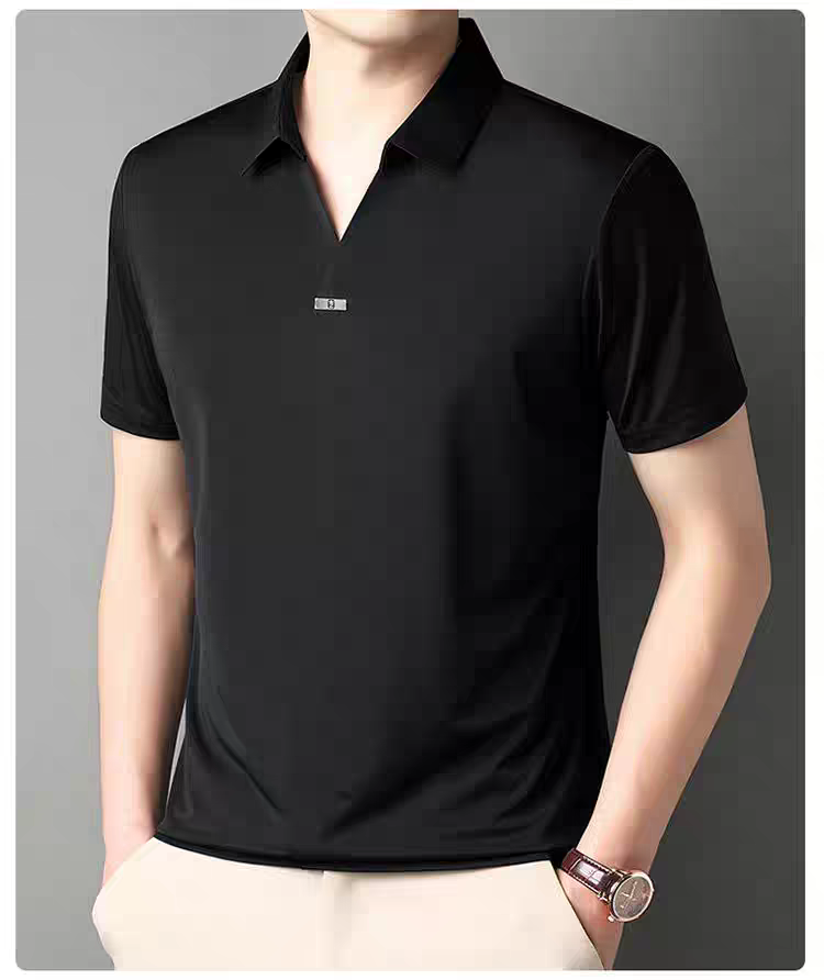 Men’s Black AeroKnit Polo T-Shirt