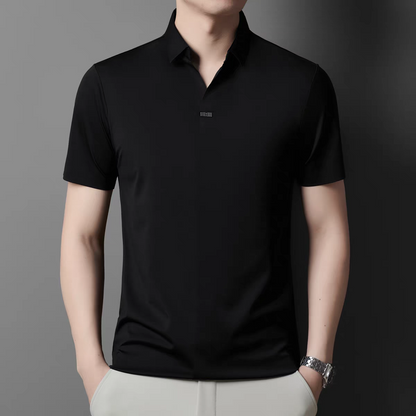 Men’s Black AeroKnit Polo T-Shirt