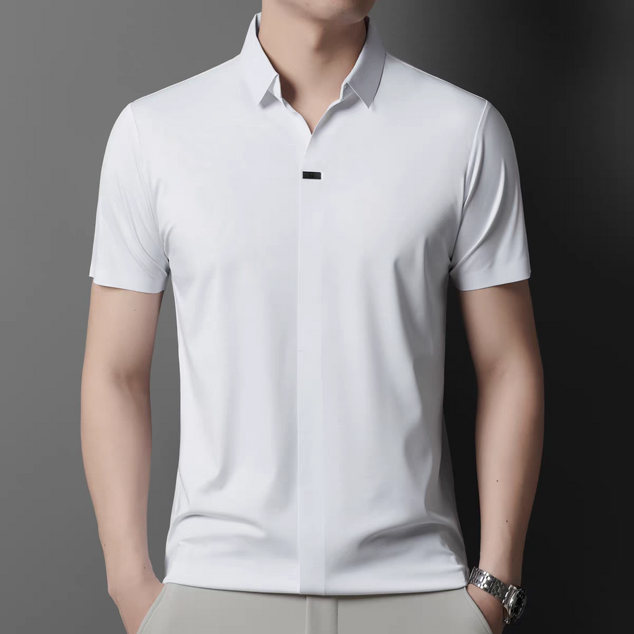 Men’s White AeroKnit Polo T-Shirt