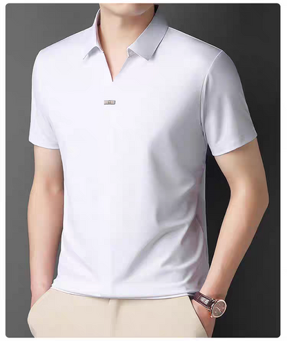 Men’s White AeroKnit Polo T-Shirt