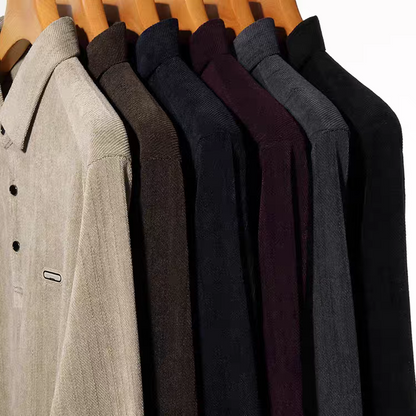 Men’s Charcoal Textured Polo T-Shirt